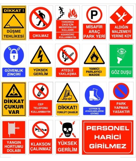 İş Güvenliği Levhaları - Mypromet Etiket