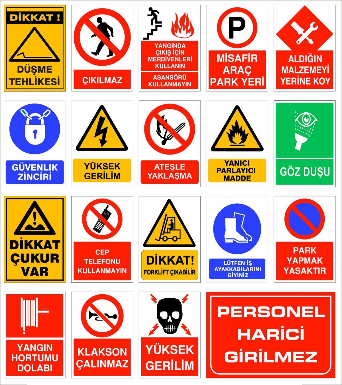 İş Güvenliği Levhaları - Mypromet Etiket